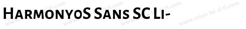 Harmony0S Sans SC Li字体转换